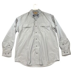 Duluth Trading Co Mens Medium Blue CoolPlus Vented Fishing Hiking Vented Shirt